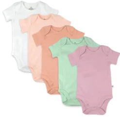 5-Pack Organic Cotton Short Sleeve Bodysuits