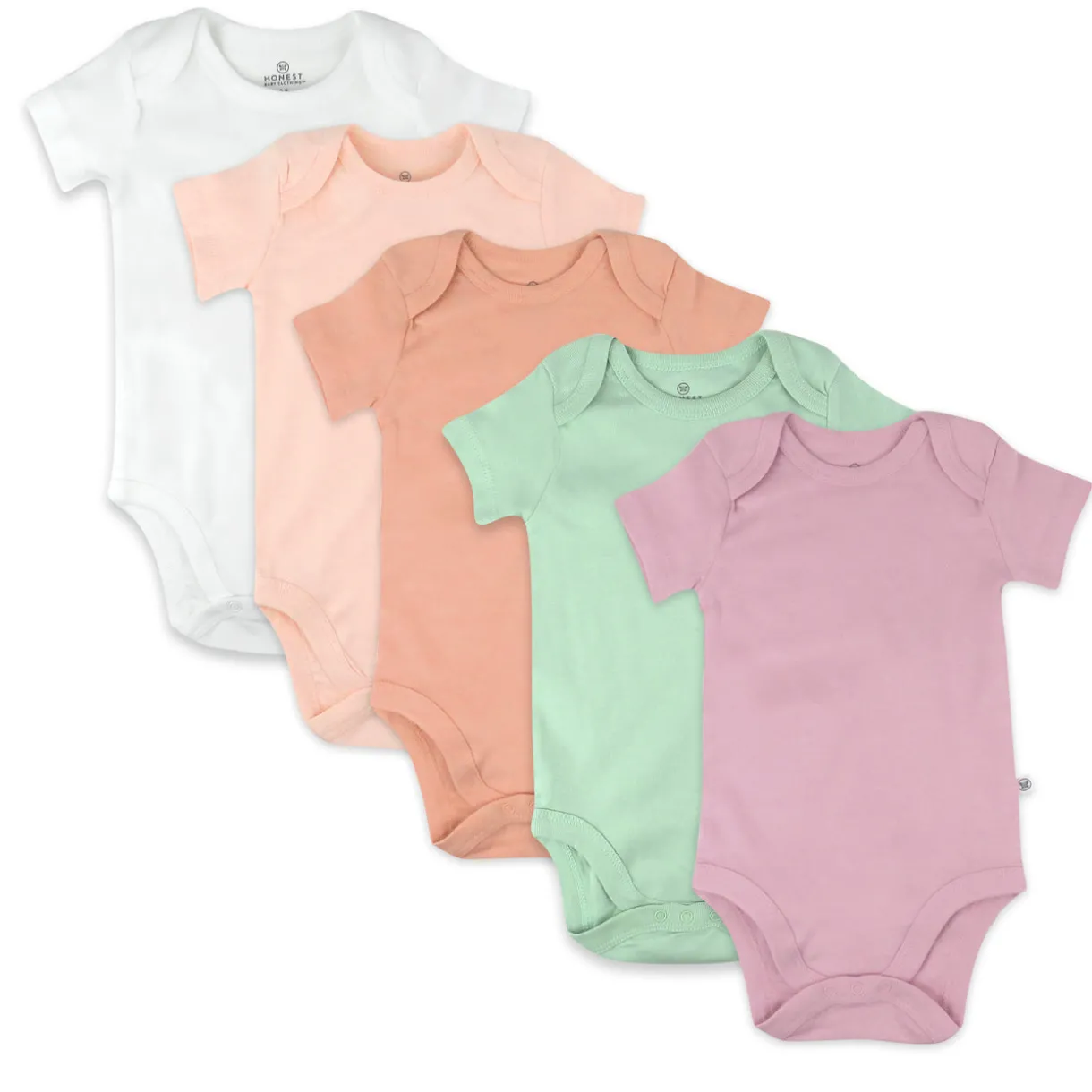 5-Pack Organic Cotton Short Sleeve Bodysuits