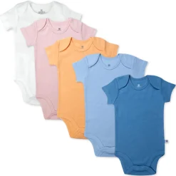 5-Pack Organic Cotton Short Sleeve Bodysuits