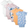 5-Pack Organic Cotton Short Sleeve Bodysuits