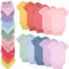 20-Pack Organic Cotton Short Sleeve Bodysuit & Bandana Bib Burp Cloth Bundle