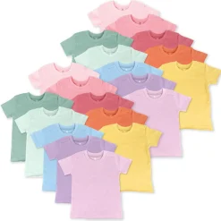 20-Pack Organic Cotton Short Sleeve T-Shirts Bundle