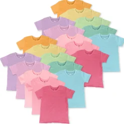 20-Pack Organic Cotton Short Sleeve T-Shirts Bundle