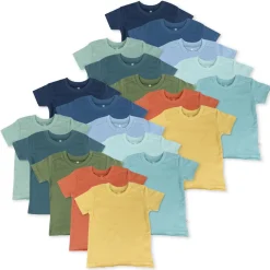 20-Pack Organic Cotton Short Sleeve T-Shirts Bundle