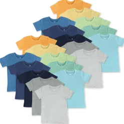 20-Pack Organic Cotton Short Sleeve T-Shirts Bundle