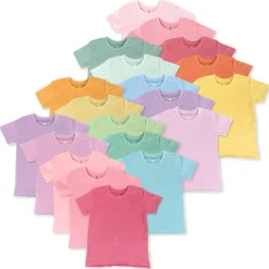 20-Pack Organic Cotton Short Sleeve T-Shirts Bundle