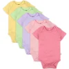 5-Pack Organic Cotton Short Sleeve Bodysuits