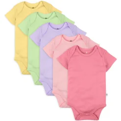 5-Pack Organic Cotton Short Sleeve Bodysuits