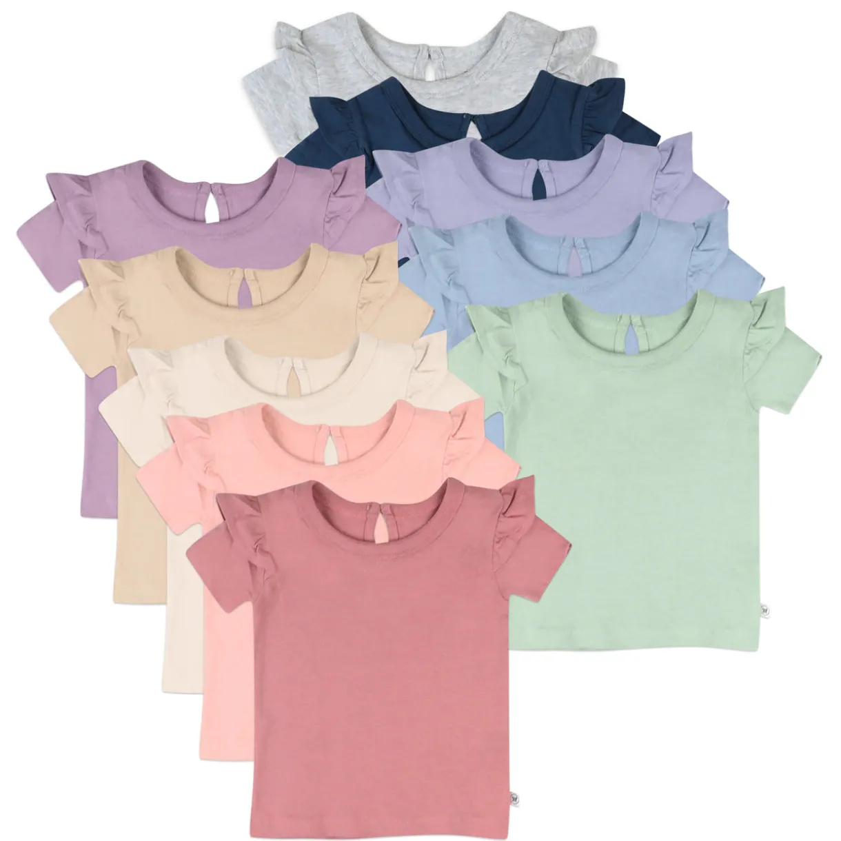 10-Pack Organic Cotton Short Sleeve T-Shirts