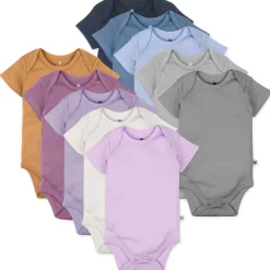 10-Pack Organic Cotton Short Sleeve Bodysuits