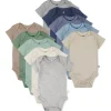 10-Pack Organic Cotton Short Sleeve Bodysuits