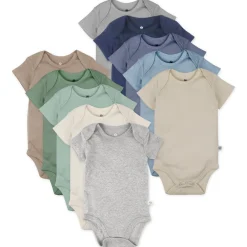 10-Pack Organic Cotton Short Sleeve Bodysuits