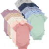 10-Pack Organic Cotton Short Sleeve Bodysuits