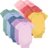 10-Pack Organic Cotton Short Sleeve Bodysuits