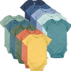 10-Pack Organic Cotton Short Sleeve Bodysuits