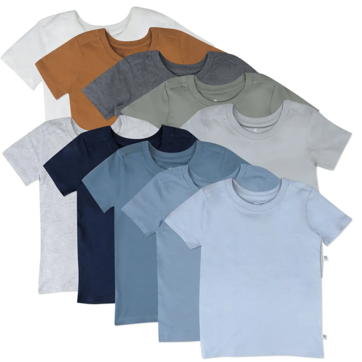 10-Pack Organic Cotton Short Sleeve T-Shirts
