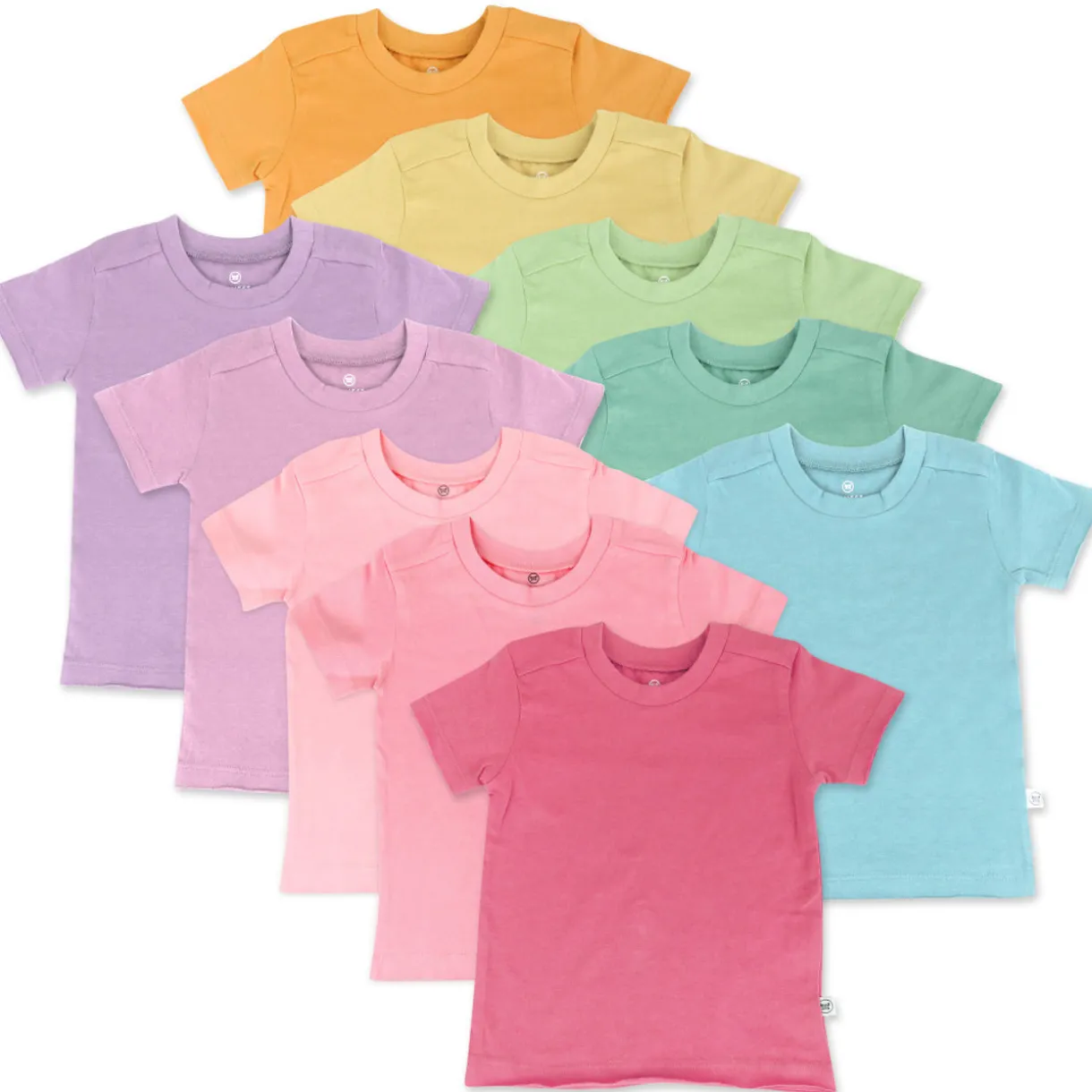10-Pack Organic Cotton Short Sleeve T-Shirts