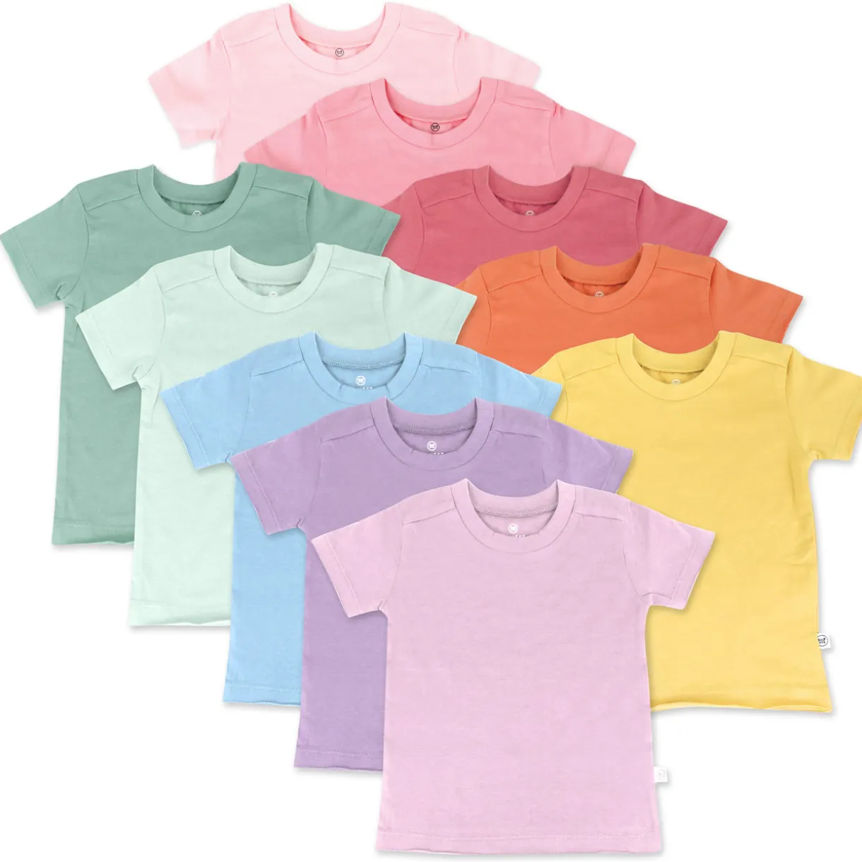 10-Pack Organic Cotton Short Sleeve T-Shirts