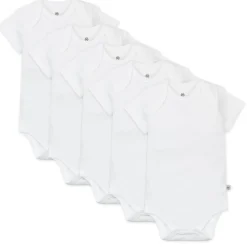 5-Pack Organic Cotton Short Sleeve Bodysuits