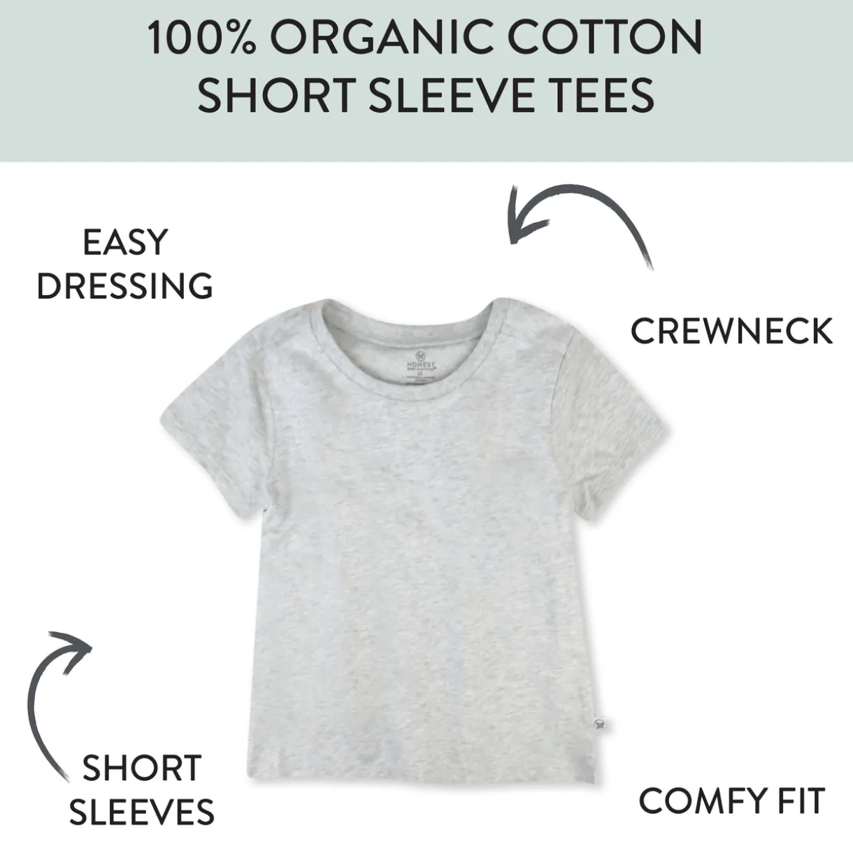 10-Pack Organic Cotton Short Sleeve T-Shirts