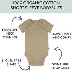 3-Pack Organic Cotton Short Sleeve Bodysuits