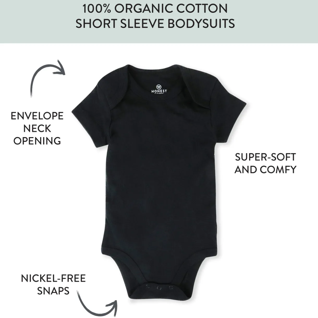 5-Pack Organic Cotton Short Sleeve Bodysuits