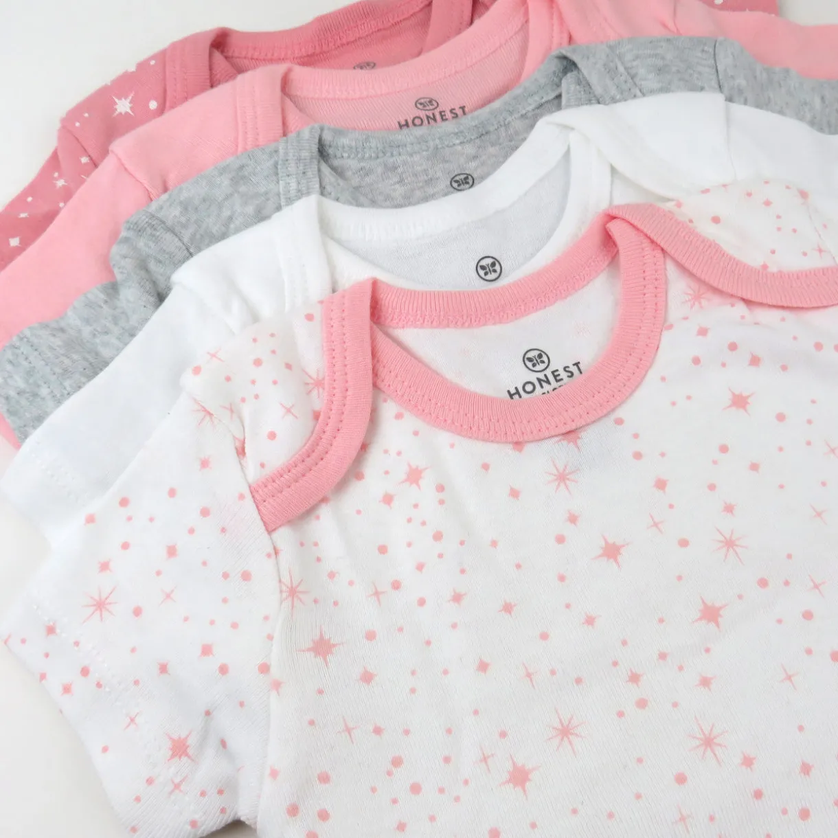 5-Pack Organic Cotton Short Sleeve Bodysuits