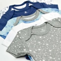 5-Pack Organic Cotton Short Sleeve Bodysuits