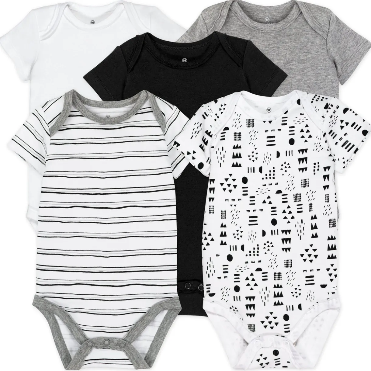 5-Pack Organic Cotton Short Sleeve Bodysuits