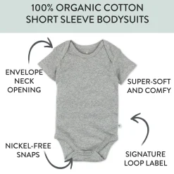 10-Pack Organic Cotton Short Sleeve Bodysuits