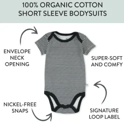 3-Pack Organic Cotton Short Sleeve Bodysuits