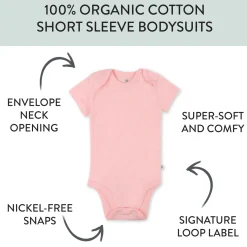 3-Pack Organic Cotton Short Sleeve Bodysuits