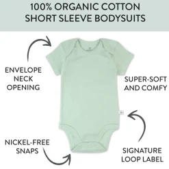 3-Pack Organic Cotton Short Sleeve Bodysuits