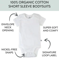 5-Pack Organic Cotton Short Sleeve Bodysuits
