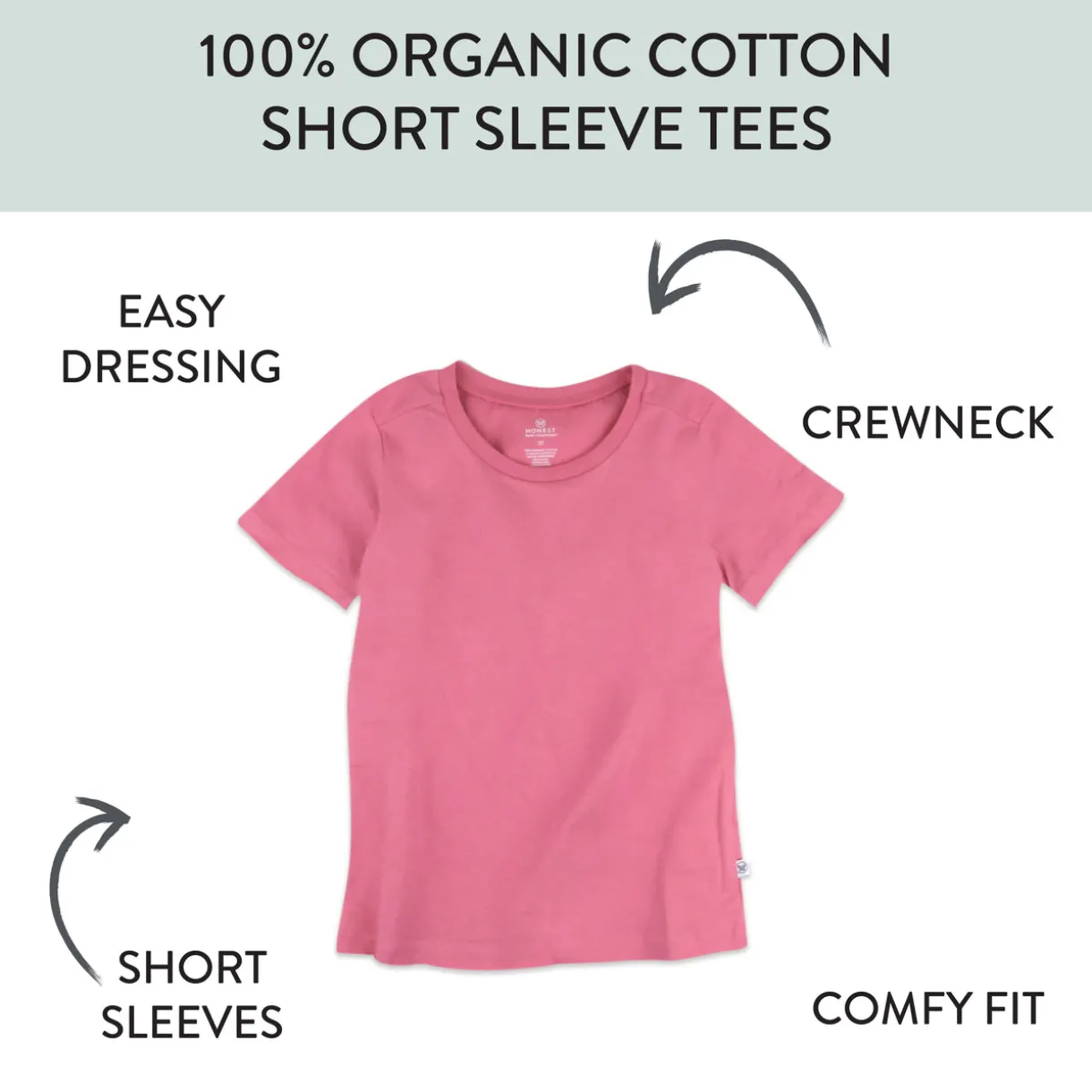 10-Pack Organic Cotton Short Sleeve T-Shirts