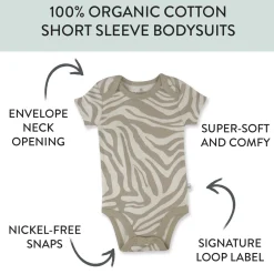 5-Pack Organic Cotton Short Sleeve Bodysuits
