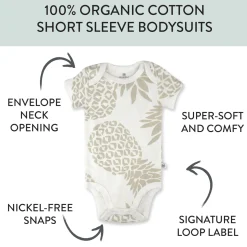 5-Pack Organic Cotton Short Sleeve Bodysuits
