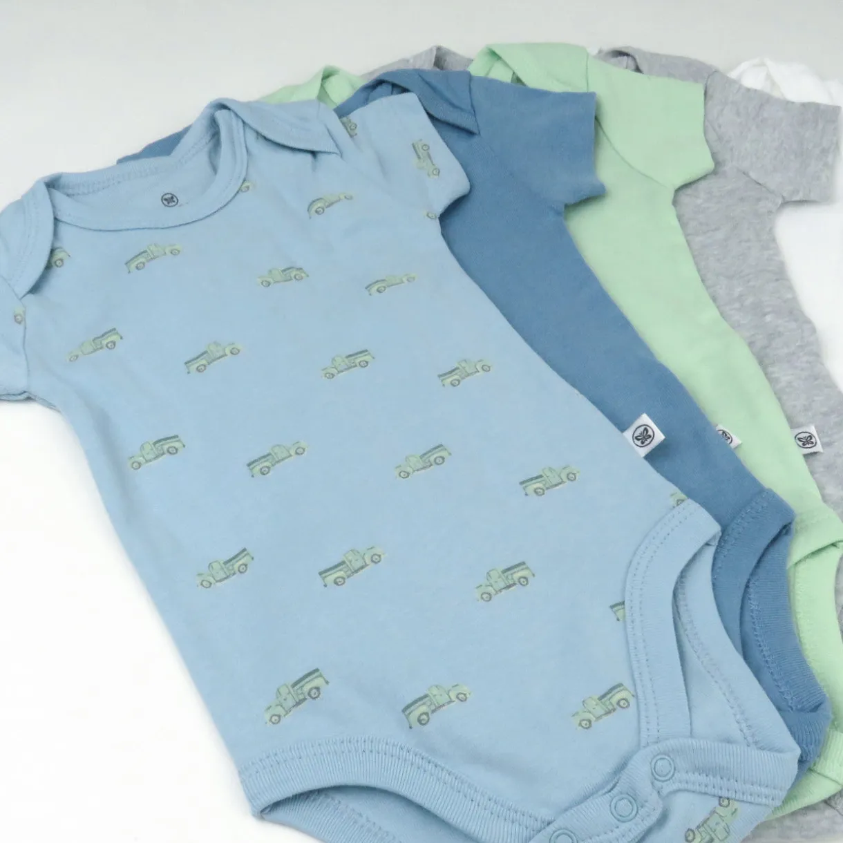 5-Pack Organic Cotton Short Sleeve Bodysuits