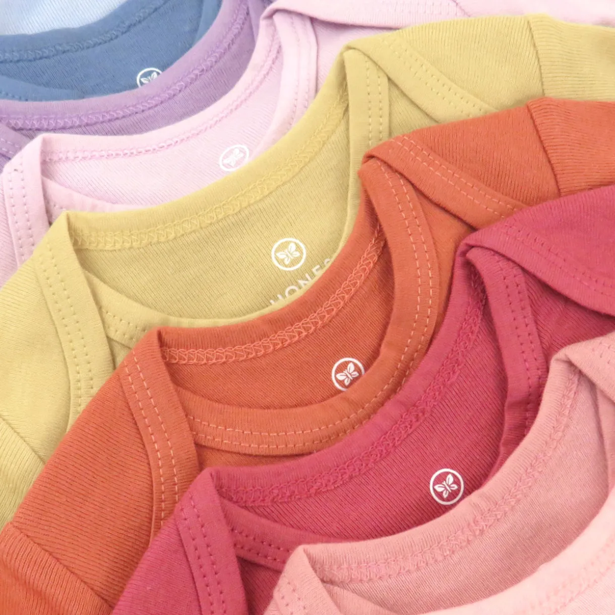 20-Pack Organic Cotton Short Sleeve Bodysuit & Bandana Bib Burp Cloth Bundle