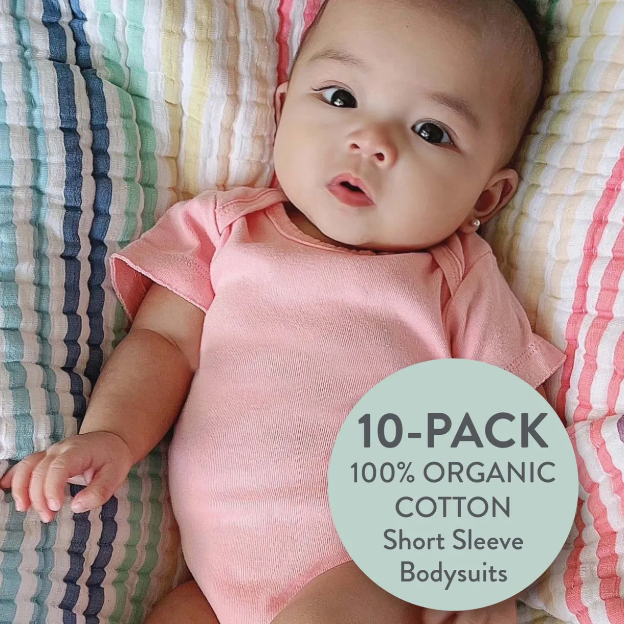 20-Pack Organic Cotton Short Sleeve Bodysuit & Sock Bundle
