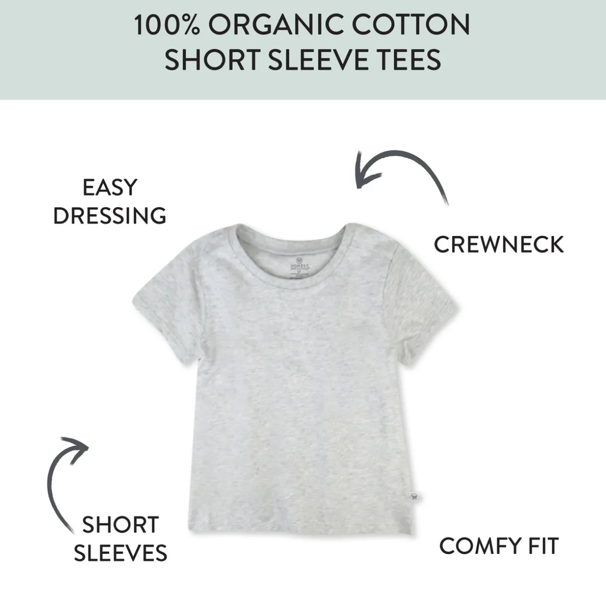 10-Pack Organic Cotton Short Sleeve T-Shirts