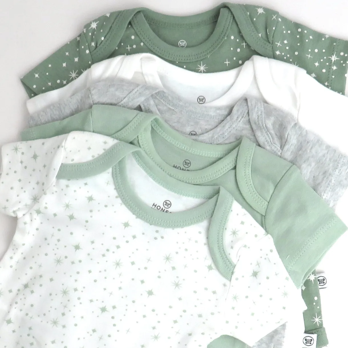 5-Pack Organic Cotton Short Sleeve Bodysuits