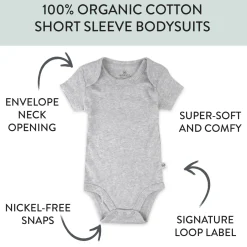 5-Pack Organic Cotton Short Sleeve Bodysuits