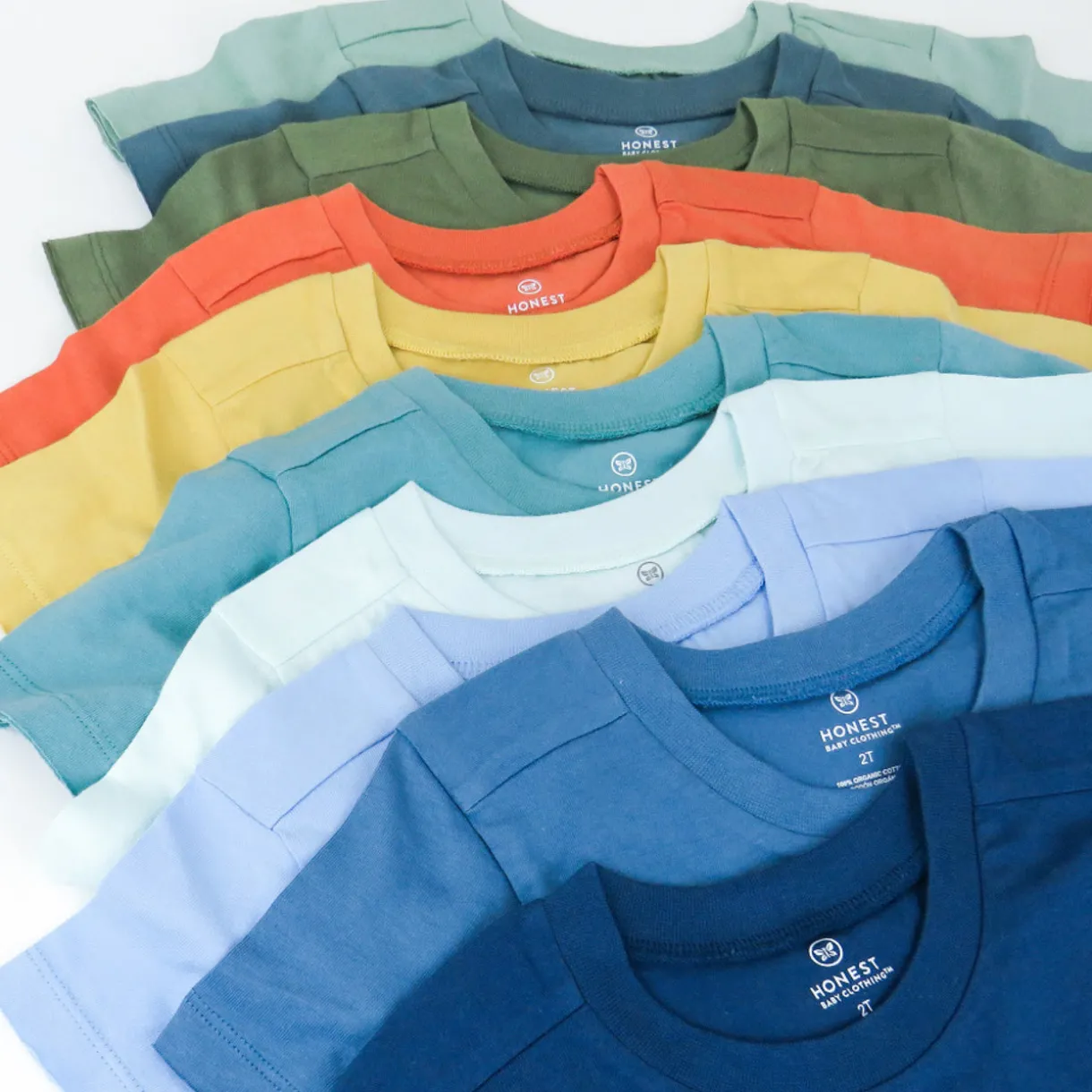 20-Pack Organic Cotton Short Sleeve T-Shirts Bundle