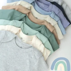 10-Pack Organic Cotton Short Sleeve Bodysuits