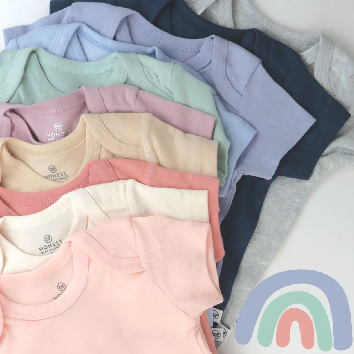 10-Pack Organic Cotton Short Sleeve Bodysuits