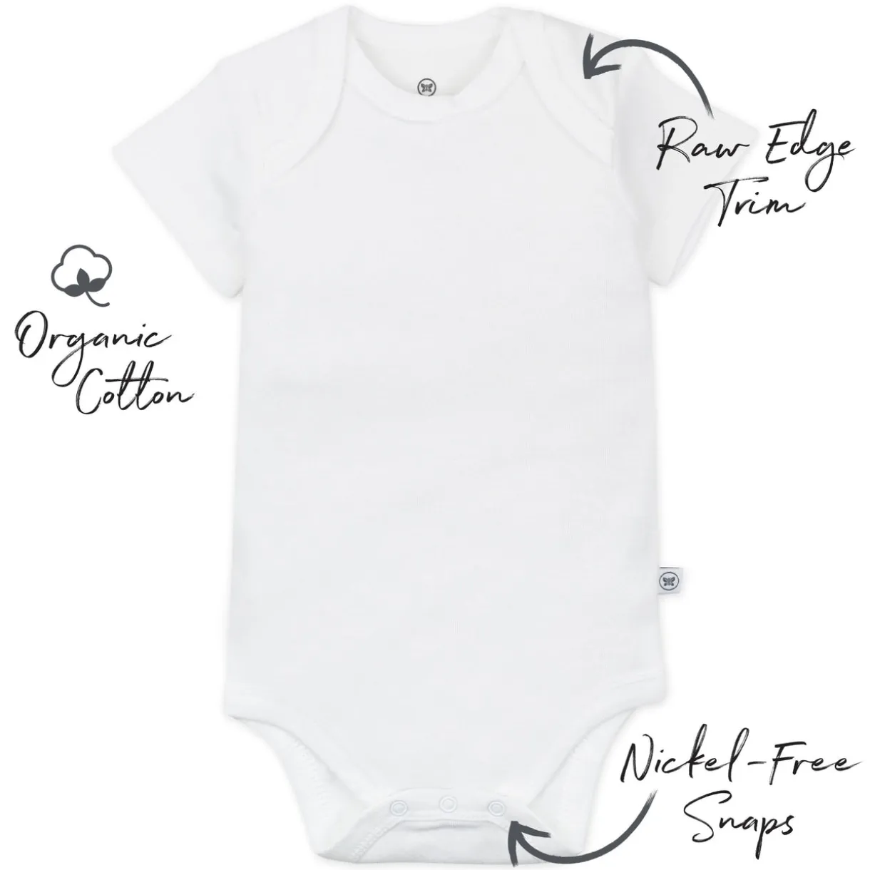 5-Pack Organic Cotton Short Sleeve Bodysuits