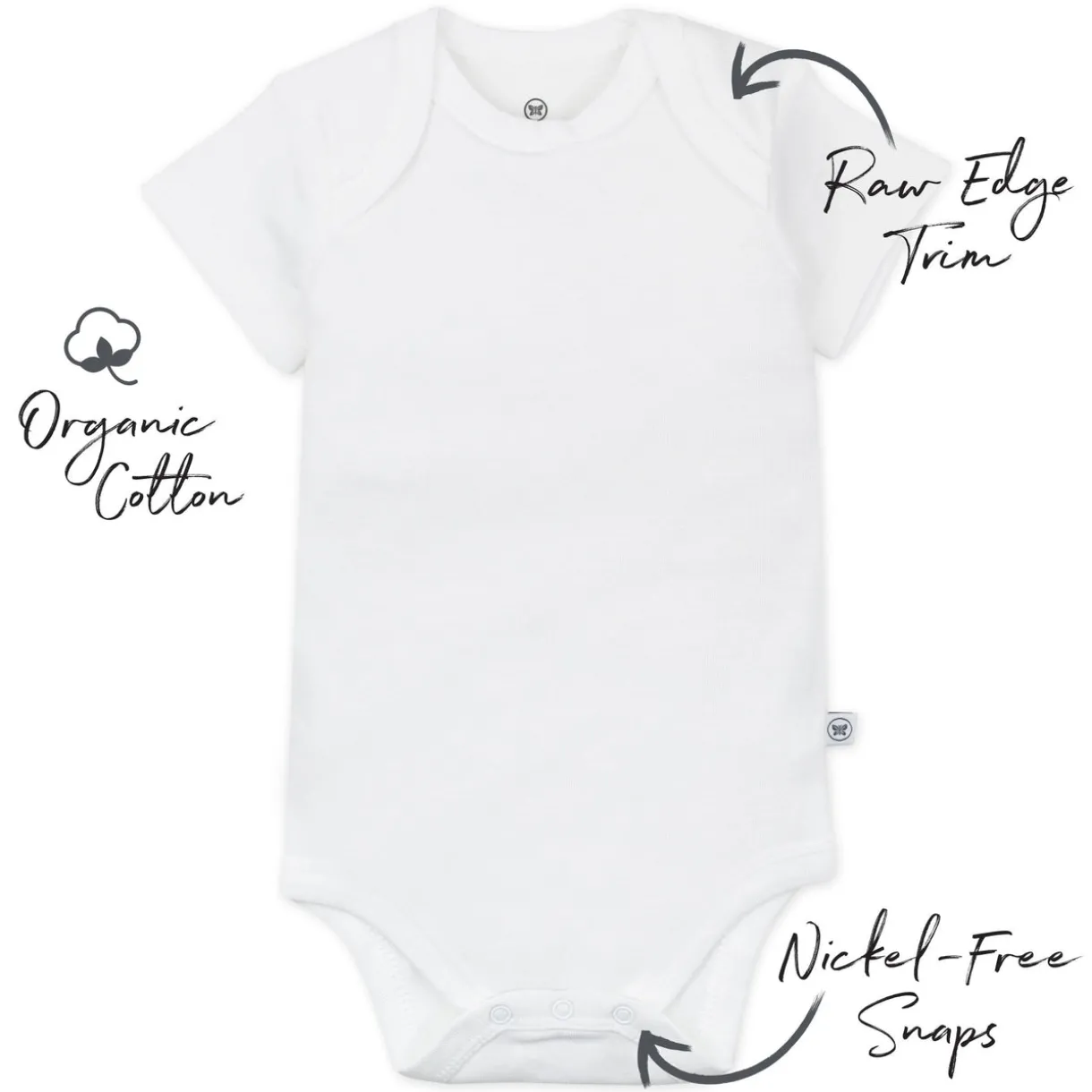5-Pack Organic Cotton Short Sleeve Bodysuits