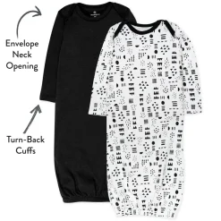 2-Pack Organic Cotton Sleeper Gowns