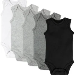 5-Pack Organic Cotton Sleeveless Bodysuits